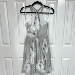 white ruched halter dress Ruched Halter Balloon Dress Maxi XL main image 1